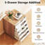 49cm Wide 5 -Drawer Mobile File Cabinet-689747136