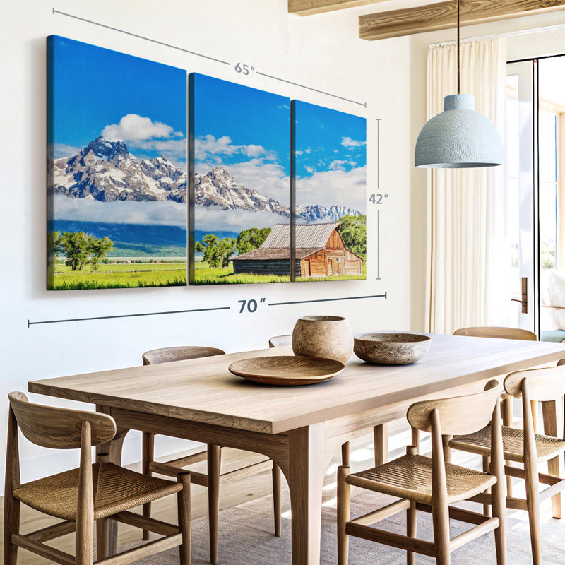 " Grand Teton Mormon Barn ", 42" H x 65" W x 1.25" D