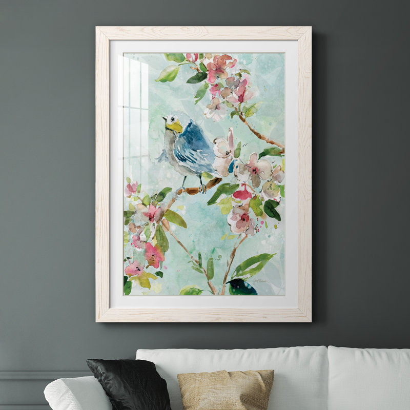 Asbury Garden Song II - peinture encadrée, H 31 po x l 44 po x P 1 po, Toile blanche encadrée