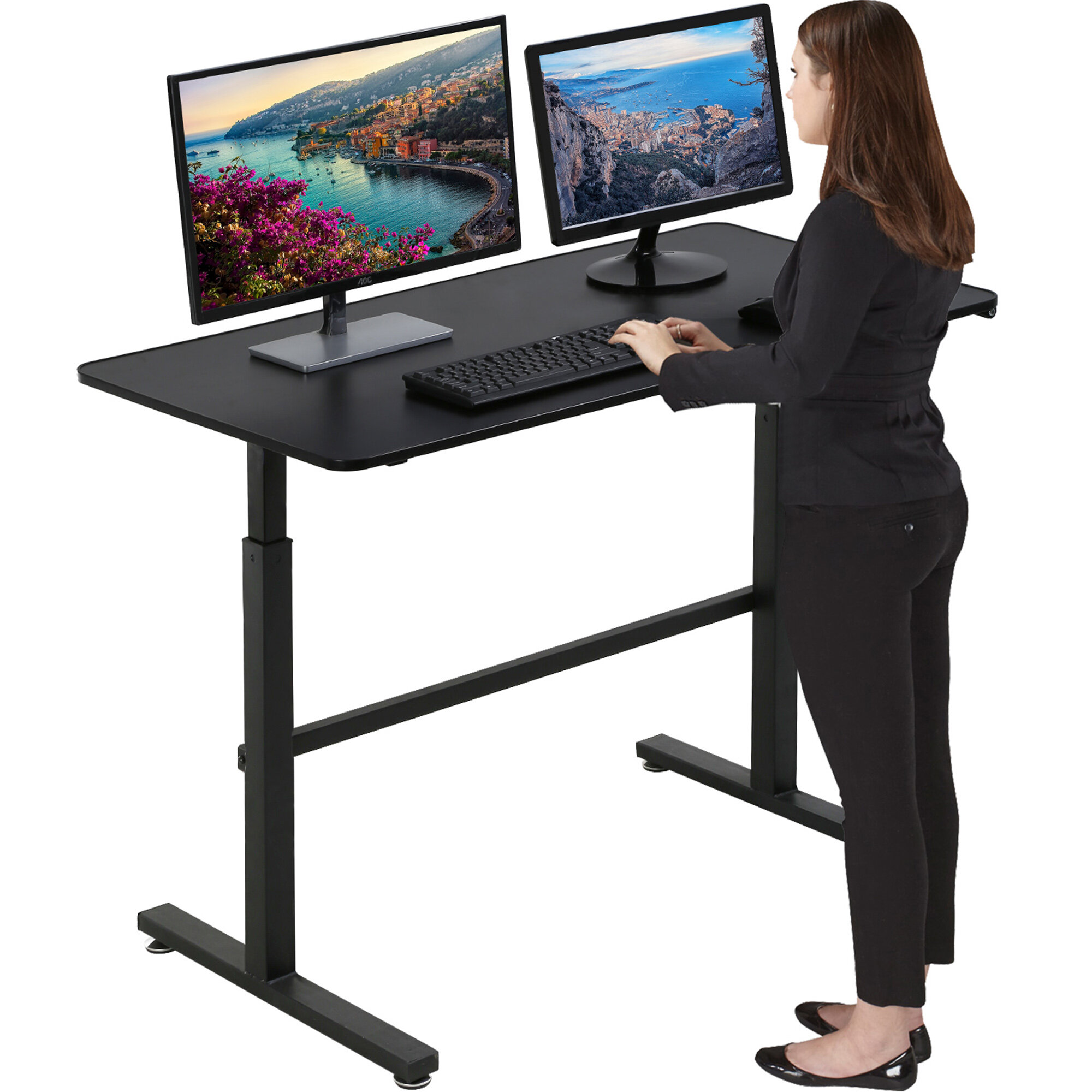 Inbox Zero Toomey Height Adjustable Standing Desk | Wayfair