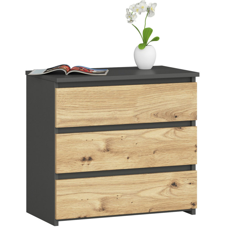 Rhyn 60cm W Particle Board Bedside Table