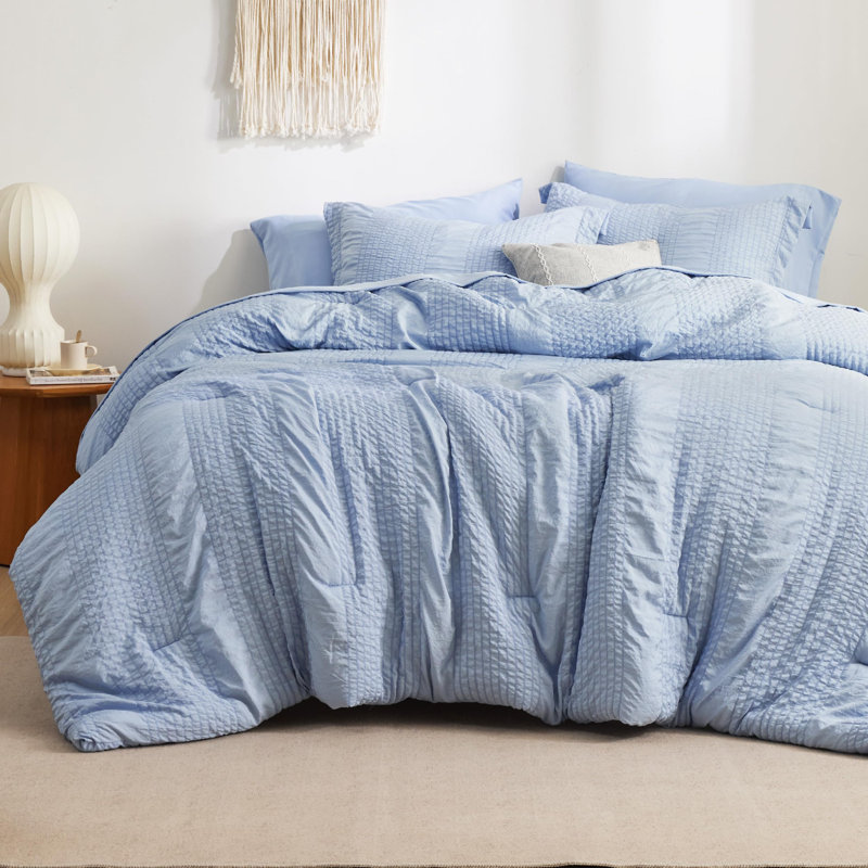 Standard Comforter, Gray, Full Comforter + 6 Additional Pieces