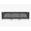 Black Wicker Outdoor Sofa - 3 Seat, Pacific Fog Gray