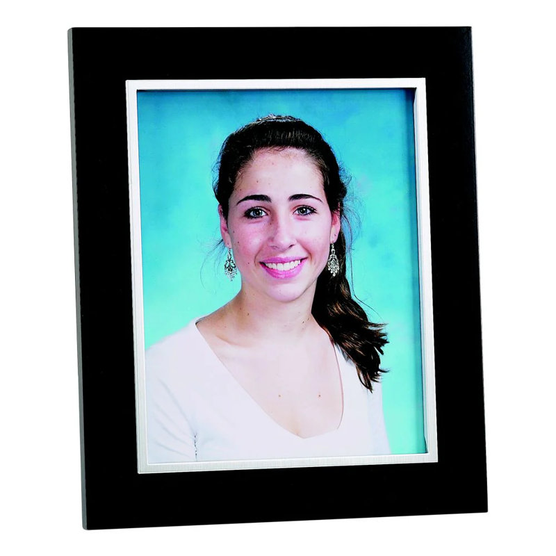 Black Solid + Manufactured Wood Picture Frame, 8" x 10"