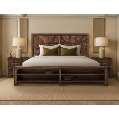 Rustic Storage Platform King Bed