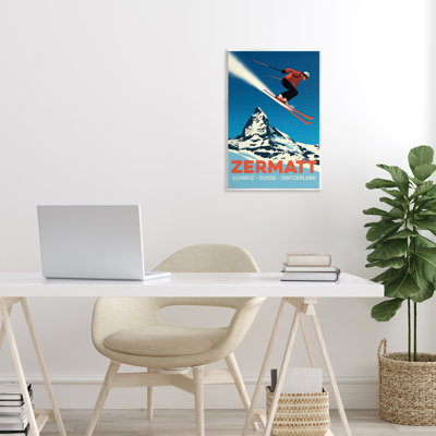 Affiche murale Zermatt Ski, design par Andreas Magnusson