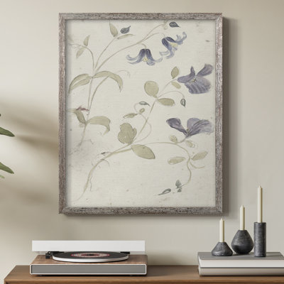 Reproduction florale vintage encadrée CCXVII - bois massif