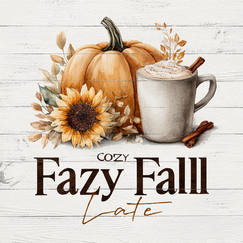 Art mural sur toile Cozy Fall, H 12 po x l 12 po
