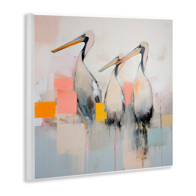«Pelican Trio», art abstrait sur plaque par Irena Orlov
