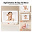 Miroir de maquillage lumineux 3 couleurs avec support de bureau USB Bluetooth 21,7 po