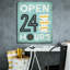 «Retro Diner Open 24 Hours» par Michael Mullan, art mural sur toile-102879495