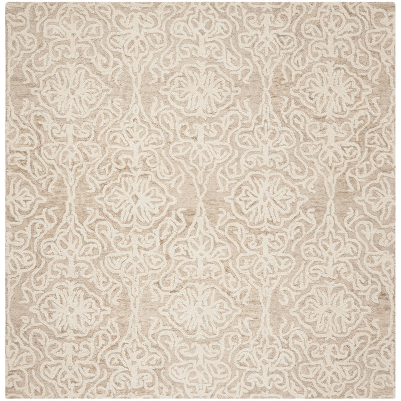 Davyan Hand Tufted Wool Ikat Rug, Square 8'
