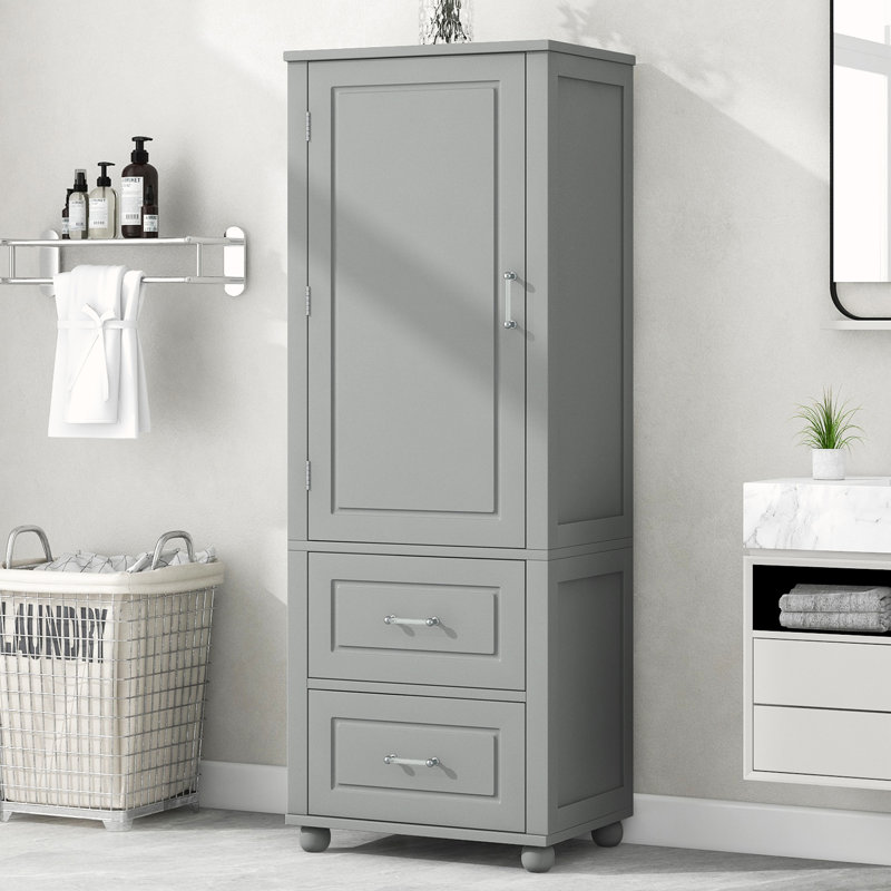 Azaan Freestanding Bathroom Cabinet, Gray