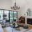 Crellen 8 - Light Steel Candle Style Dimmable Wagon Wheel Chandelier