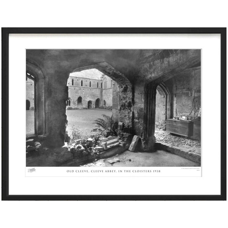 Old Cleeve, Cleeve Abbey, In The Cloisters 1938 - Single Picture Frame Print, 60cm H x 80cm W x 2.3cm D