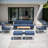 Coan Archlebov 5-7 Person Outdoor Patio Conversation Set Seating Group With Coffee Table And Swivel Chairs-838932298