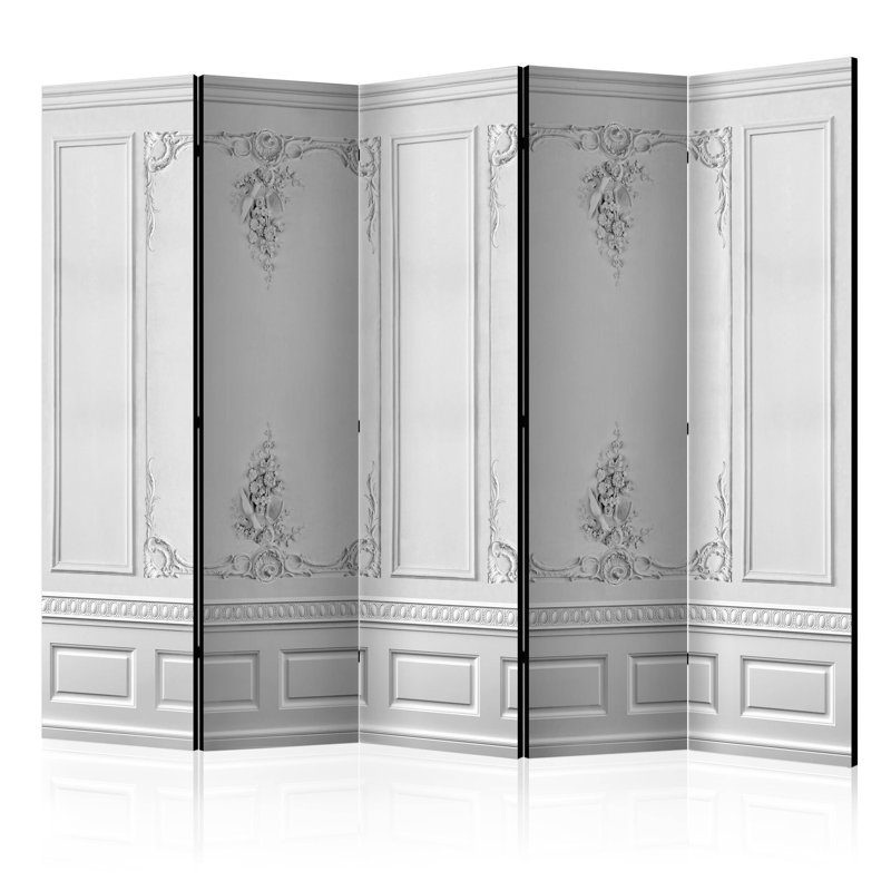 225cm W x 172cm H 5 - Panel Solid Wood Folding Room Divider