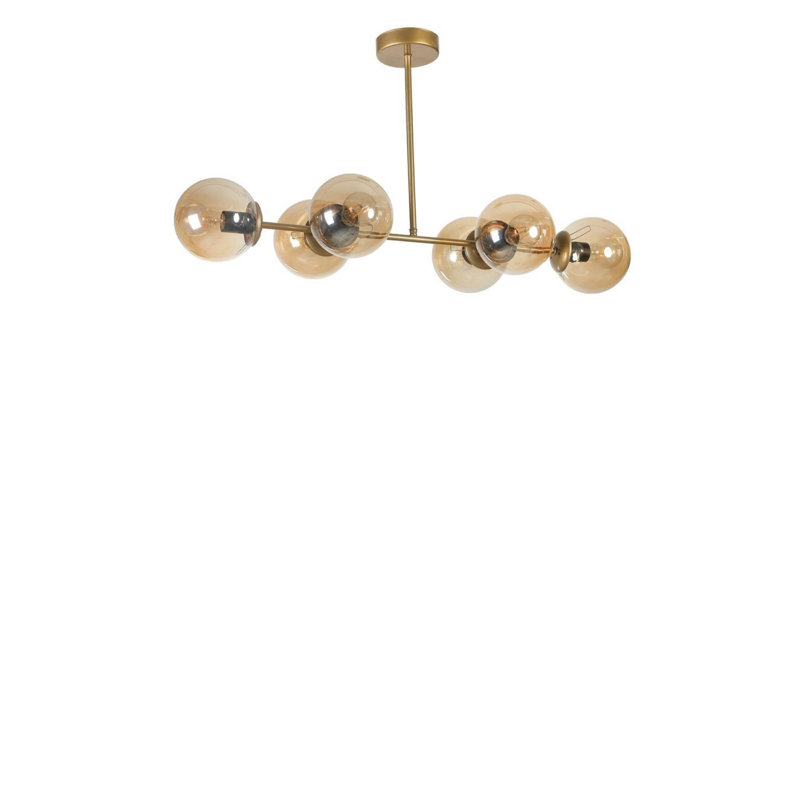 Chandle Chandelier, Gold/Amber/Black