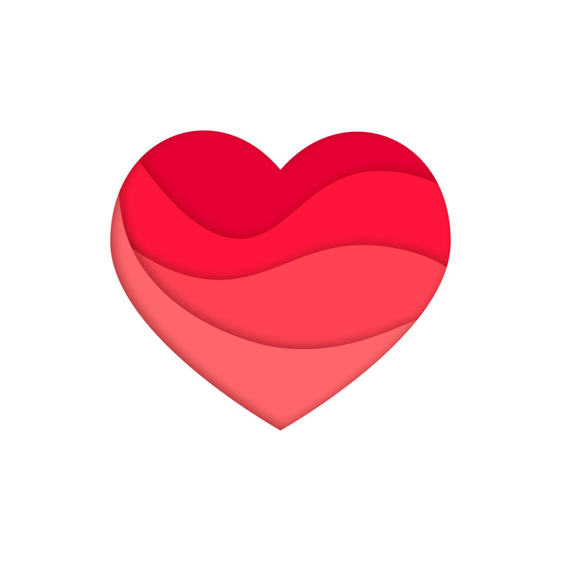 Symbol Of A Heart by Marina_ua - Wrapped Canvas Print, 30cm H x 30cm W x 3.8cm D
