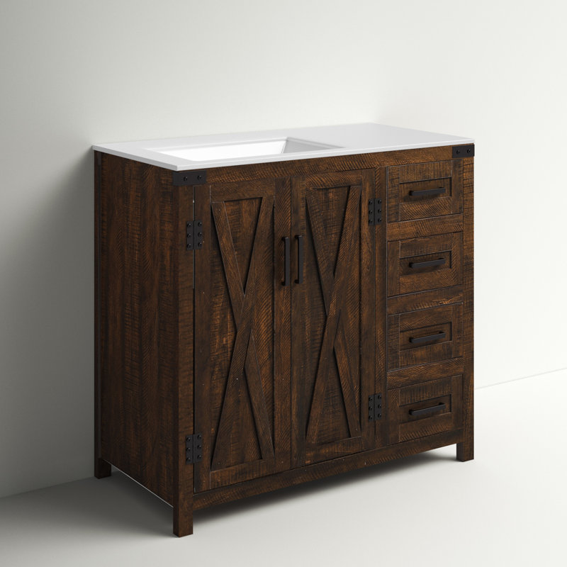 Ensemble de meuble-lavabo simple 36 po Slayton, Espresso