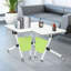 Ensemble de 2 tables de conférence trapézoïdales 31,5 po avec tables de formation pliables et mobiles pour la classe de bureau