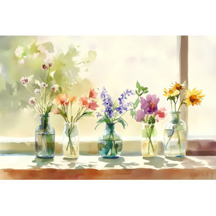 Abstract Wildflowers Canvas Print