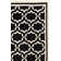 Rodgers Hand Woven Flat Weave Wool/Cotton Geometric Rug in Black/Ivory