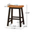 Tabouret de comptoir de 24 po en bois de noyer et tabouret élégant en bois, pour la décoration intérieure