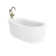 INIZIO 6636 Freestanding Whirlpool Bath in White With Round Tub Filler