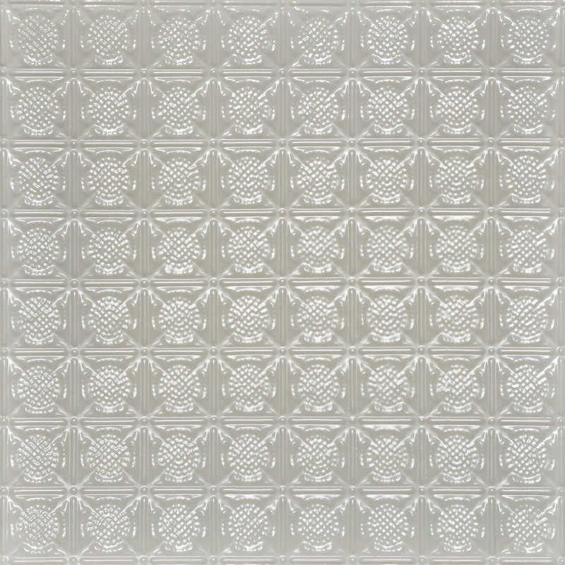 Carreau de plafond en fer-blanc clouté 2 pi x 2 pi, Coquille d'œuf