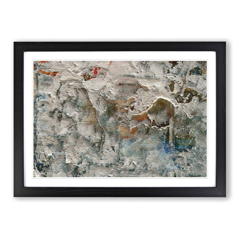Abstract Vol.343 by S.Johnson - Single Picture Frame Painting, Black Framed, 45cm H x 63cm W x 2cm D