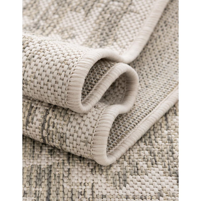 Tapis gris transitionnel Hintz, Carré 7 pi 10 po