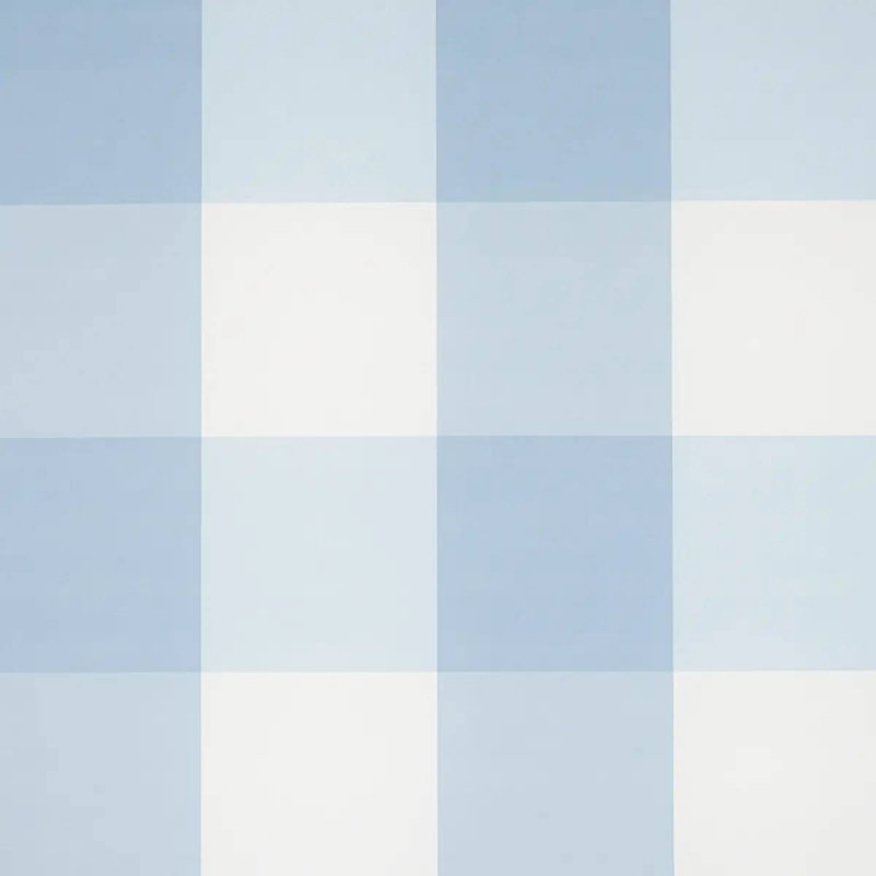 Grand papier peint à carreaux Willa, Chambray