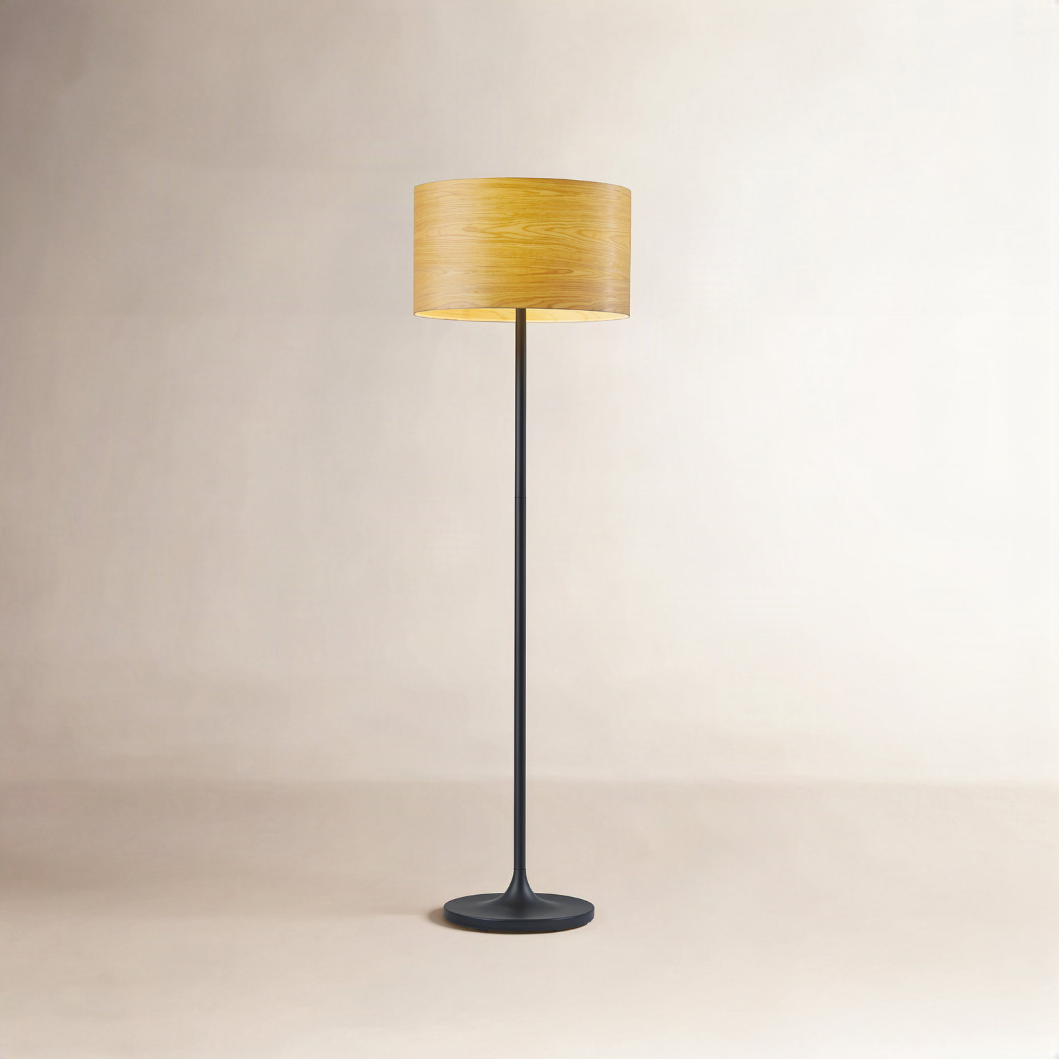 California 59.5'' Floor Lamp, Beige, Black