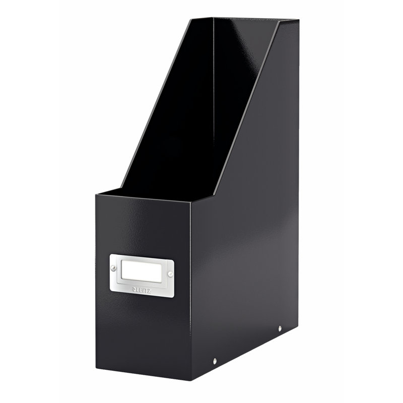 Cardboard Free Standing Magazine Rack, Black