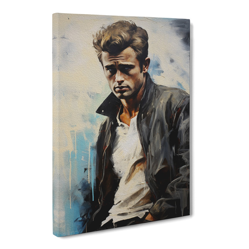 James Dean Hard Edge - Wrapped Canvas, 76cm H x 50cm W x 3cm D