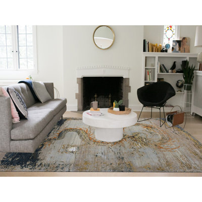 Tapis oriental noué à la main 100% laine 9 pi x 12 pi 2 po 54ABA943199B49AF99890A7DD436C0ED