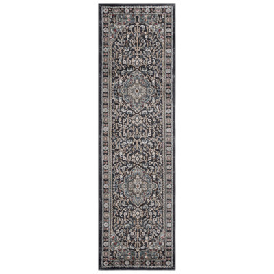 Lyndhurst Oriental Area Rug In Anthracite / Teal