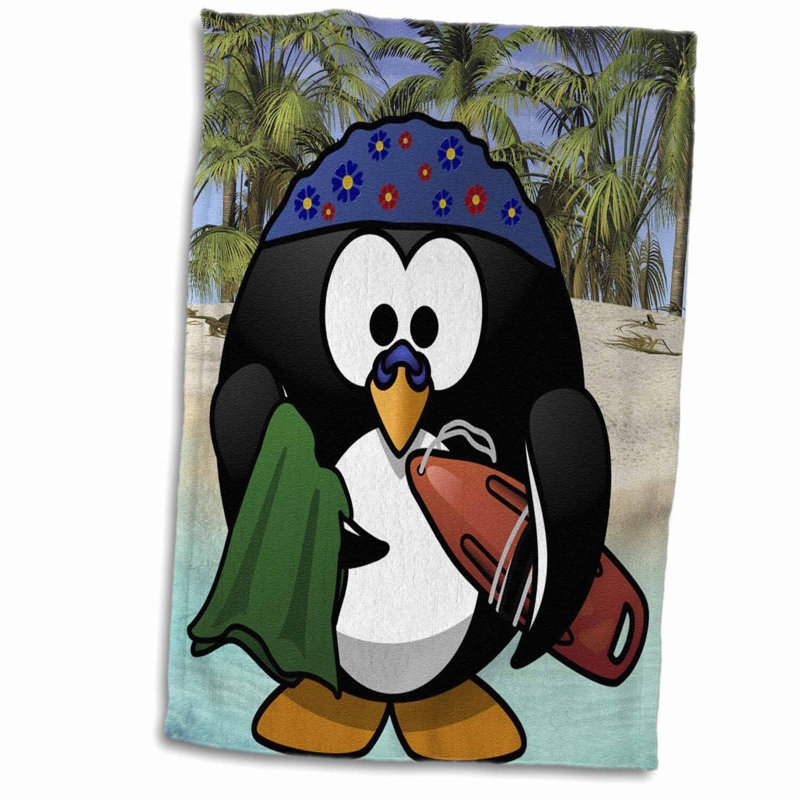 AquaRose 3D Aquarium Hand Towel - 15x22 Graphic Design, Multicolor Cow