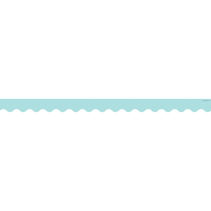 Bordure festonnée de 35 pi par paquet, paquet de 6, Bleu pastel