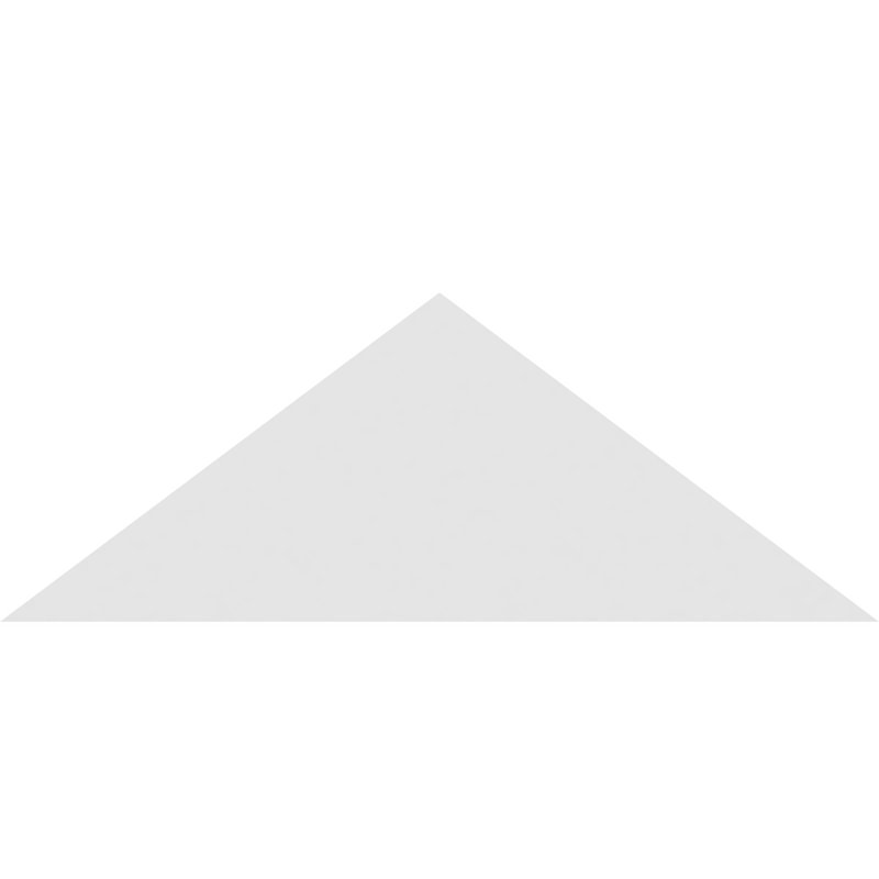 Triangle Surface Mount Non-Functional Brickmould Sill Frame PVC Gable Vent 11/12 Pitch, 25" H x 76" W