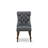 9-piece Modern Dining Table Set includes a Kitchen Table and 8 Platinum Gray Polyester fabric Dinner Chairs with Button tufted Back - Antique Walnut Finish-299601128-289307197