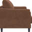 Style rétro avec revêtement rouille, dossier et siège lisses pour un espace paisible et confortable. Accoudoirs élégamment inclinés et rembourrés, coussins moelleux. Silhouette charmante.