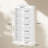 73" Tall 5-Tier White Etagere Bookcase, Modern  Bookshelves For Living Room, Home Office 