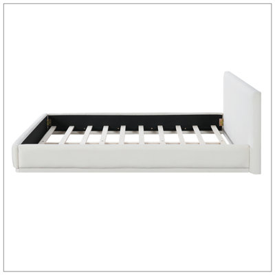 Lit tapissier, grand, blanc