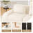 UI Furniture 114.2" W x 69.3" D x 33.1" H Flannelette Fabric 3-Seater Modular Sectional Sofa