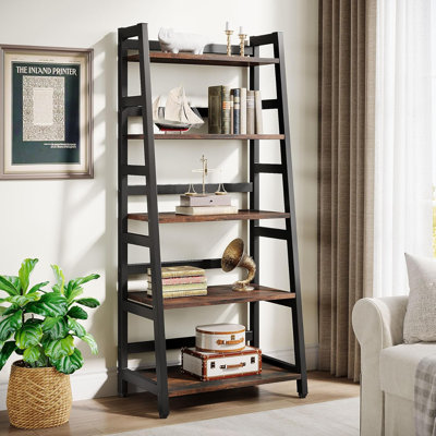 Ladder Bookcase 5-Tier Bookshelf