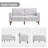 65" Chenille Classic Loveseat Mid-Century Modern Sofa-121601143