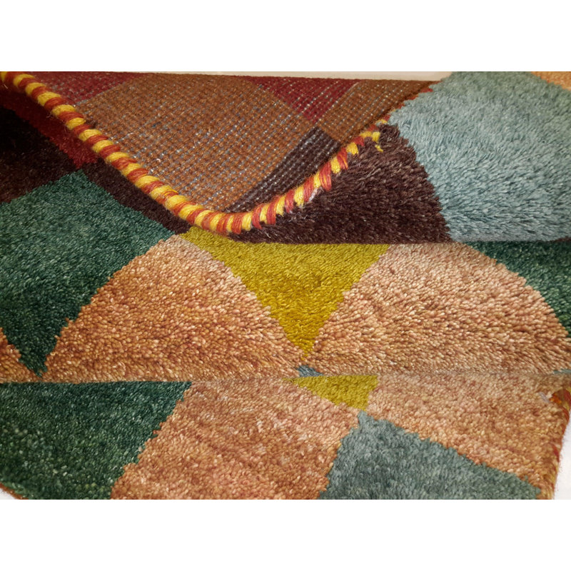 Isabelline Hand Made Modern All Over Indo Gabbeh Rug - 3'0'' X 5'0''