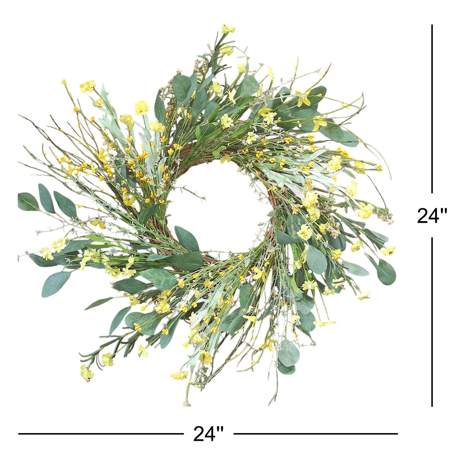 24" Handcrafted Wildflower Wreath